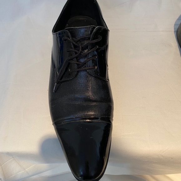 KENZO Men’s Black Patent Leather Shoes Sz 9.5 - Picture 3 of 11